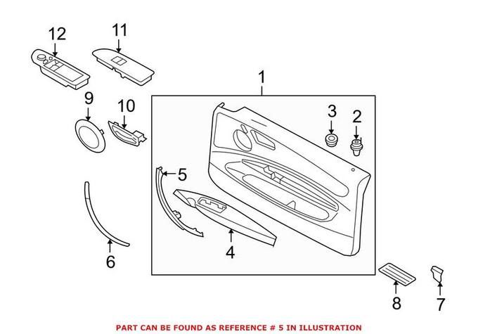 BMW Interior Door Pull Handle = Front Driver Side 51416975351